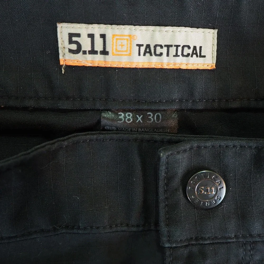 5.11 Tactical Ripstop Cargo Pants Mens 38x30 Black Utility Heavy Duty